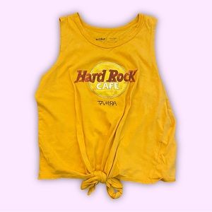 Vintage Hard Rock Yellow Tie Tank